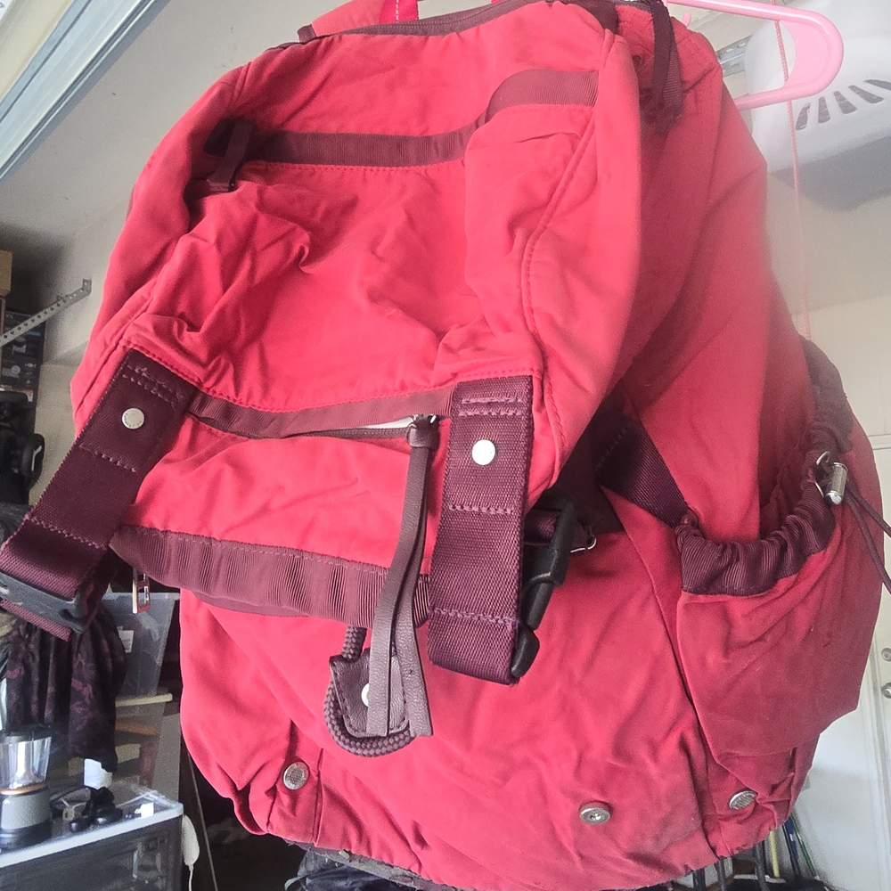 Lululemon Athletica Red Backpack with Durable Design